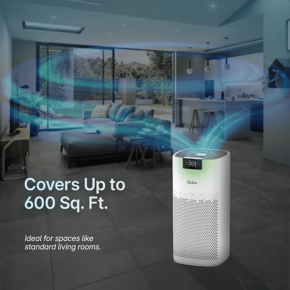 Qubo Q600 Smart Room Air Purifier with HEPA 13 Filter (600 Sqft,White)
