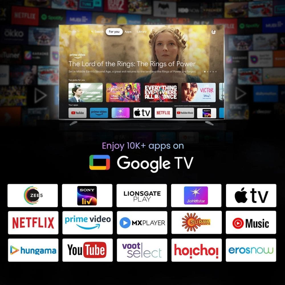 Haier H85M80FUX, 85 Inches 4K Ultra HD Mini LED Smart TV, Black