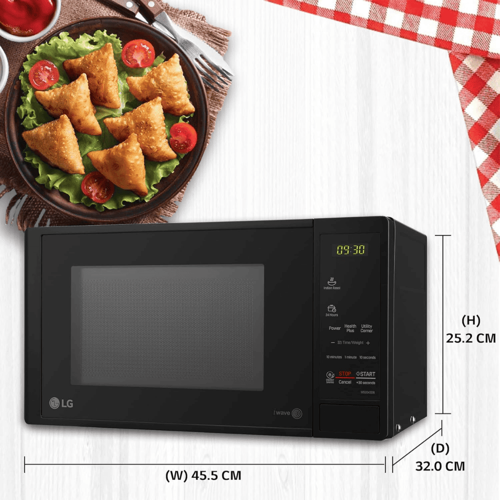 LG 20 Ltrs Solo Convection Microwave Oven All in One Charcoal (MS2043DB,Black)