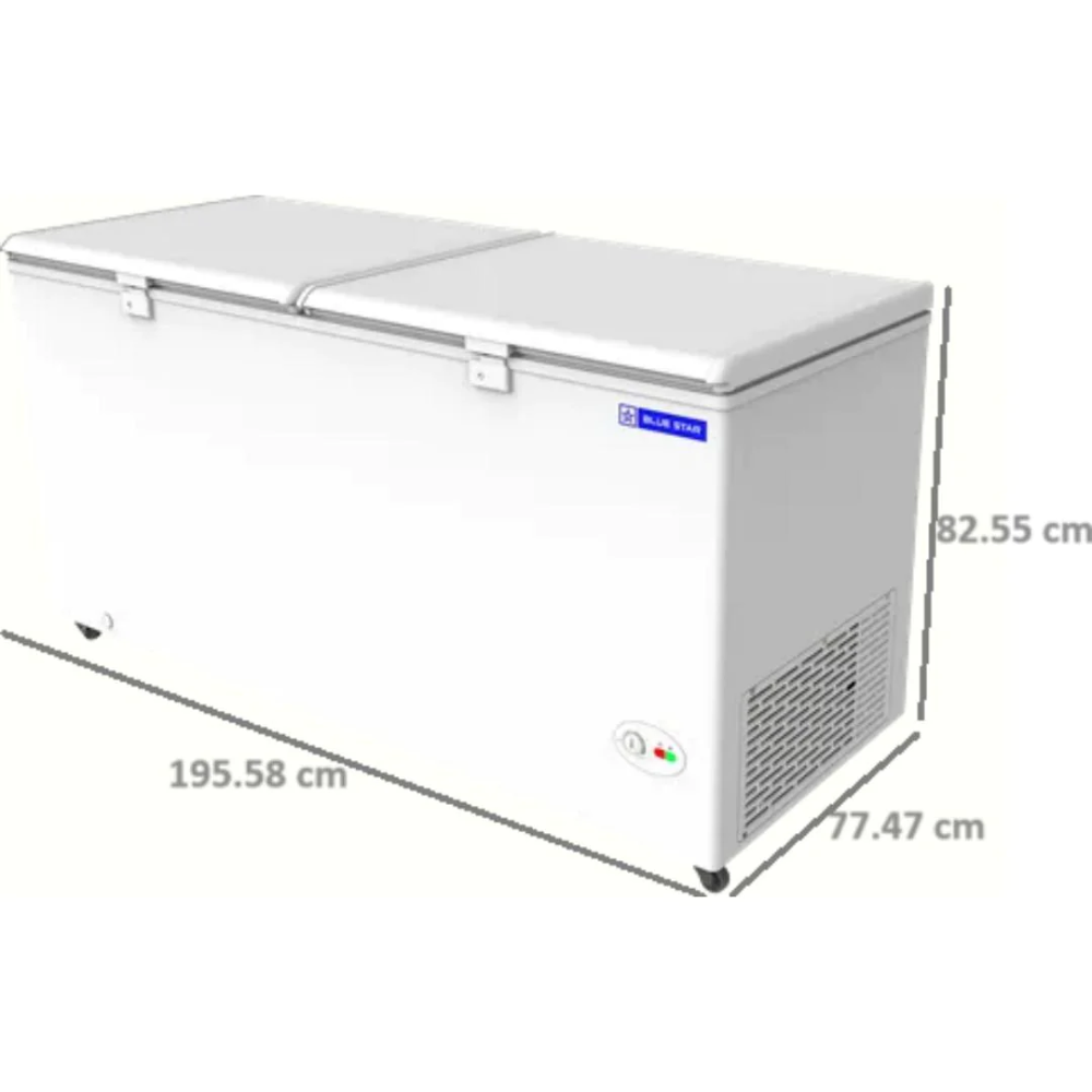 Haier HFC-500DM5, 500 Ltrs hard Top chest Double Door Convertible Deep Freezer, White