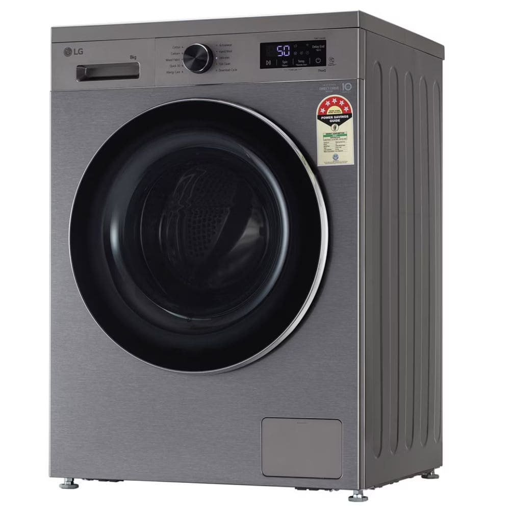 LG 8 Kg 5 Star Fully-Automatic Front Load Washing machine (FHB1208Z4P,Black)