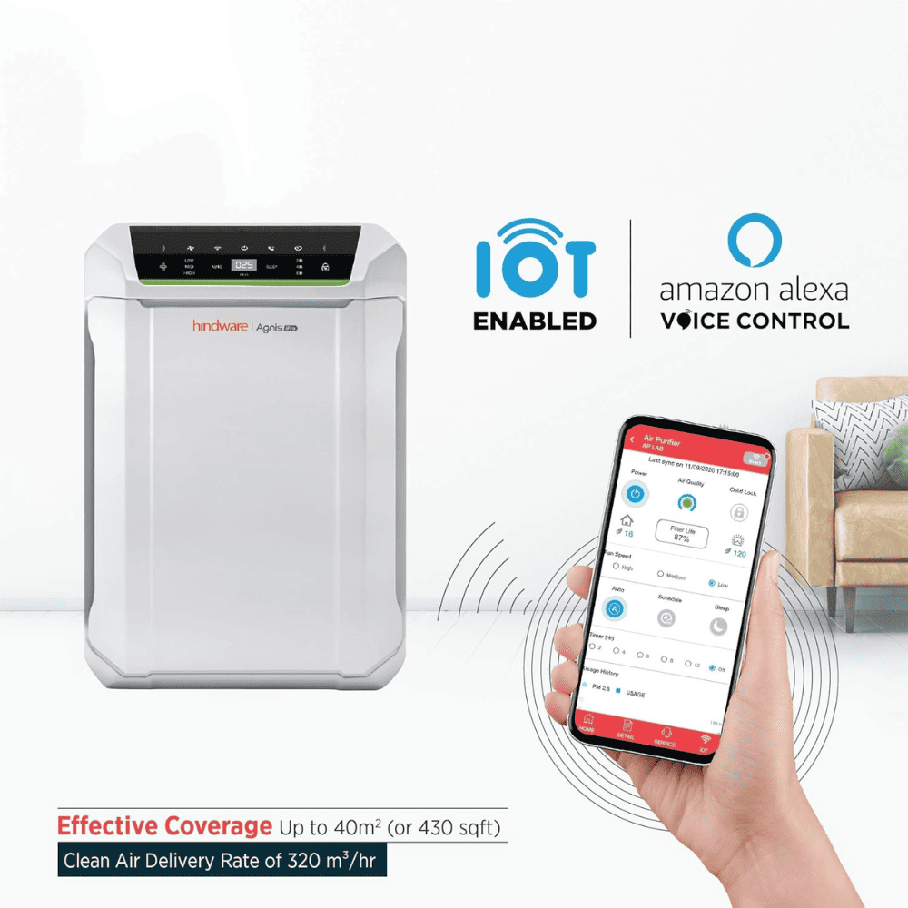 Hindware  Portable Room Air Purifier (AGNIS HA-AG320,White)