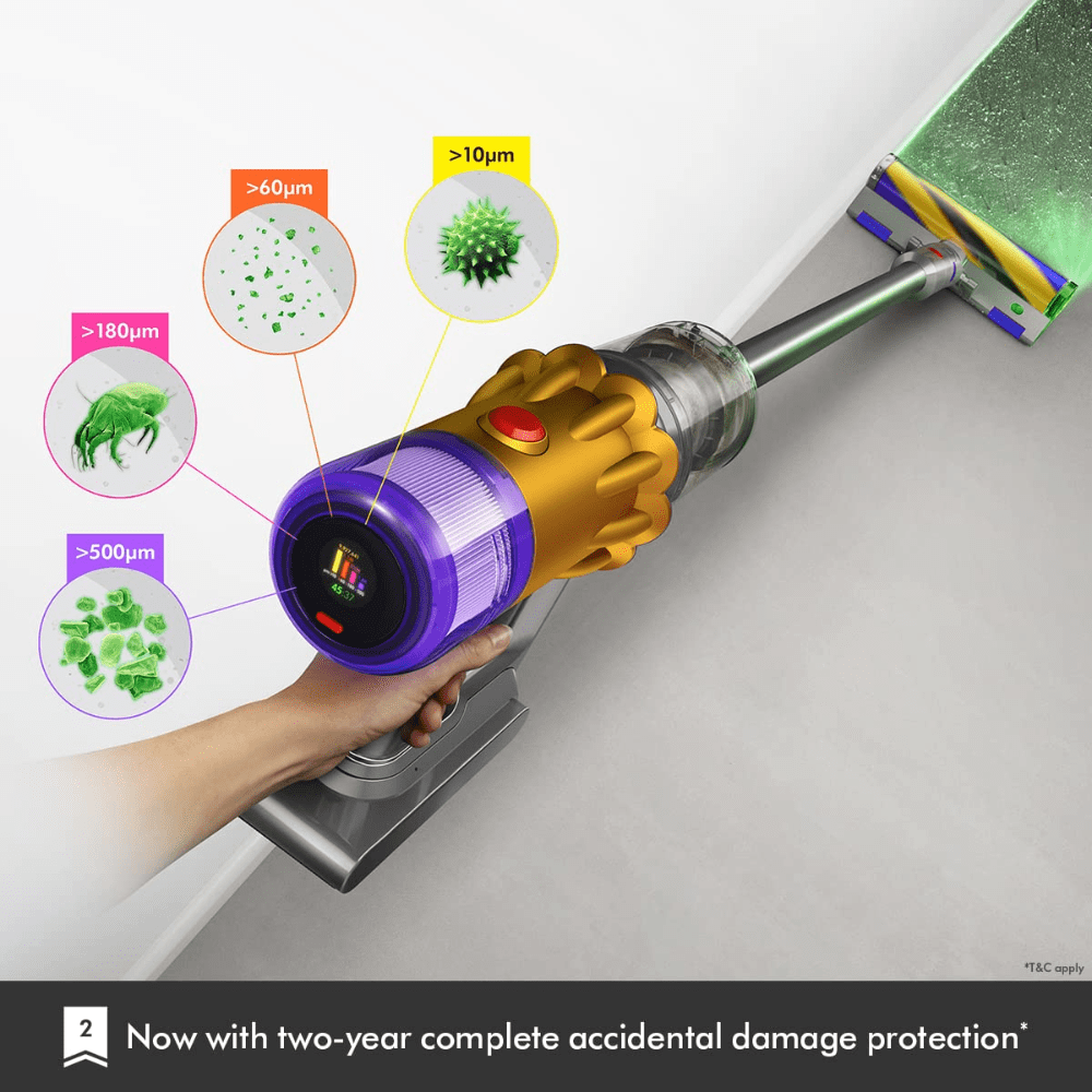 Dyson V12 381355-01, Detect Slim Total Clean Cordless Vacuum Cleaner (Yellow)