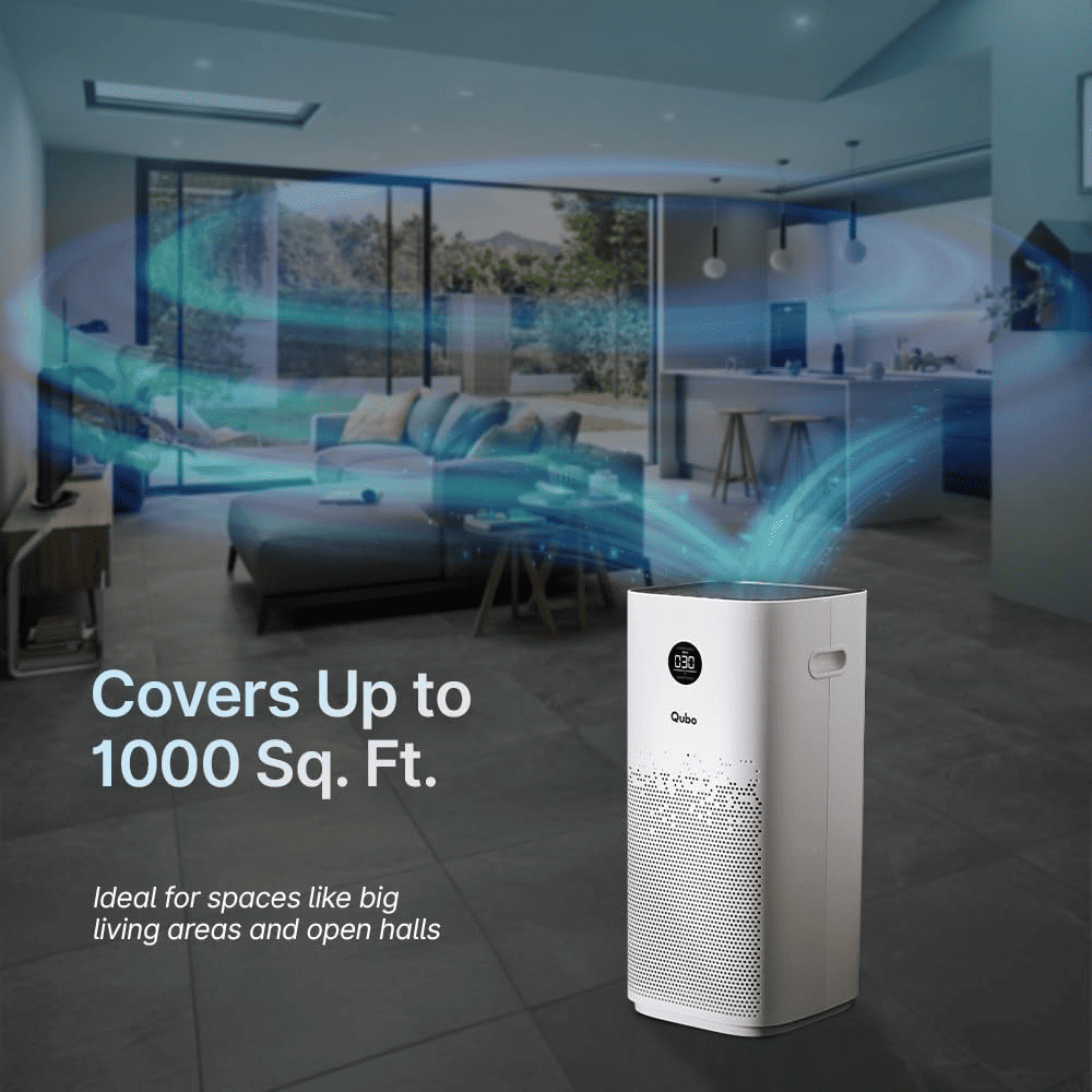 Qubo Q1000 Smart Air Purifier with HEPA H13 and Ultra-Quiet BLDC Motor (1000 Sqft,White)