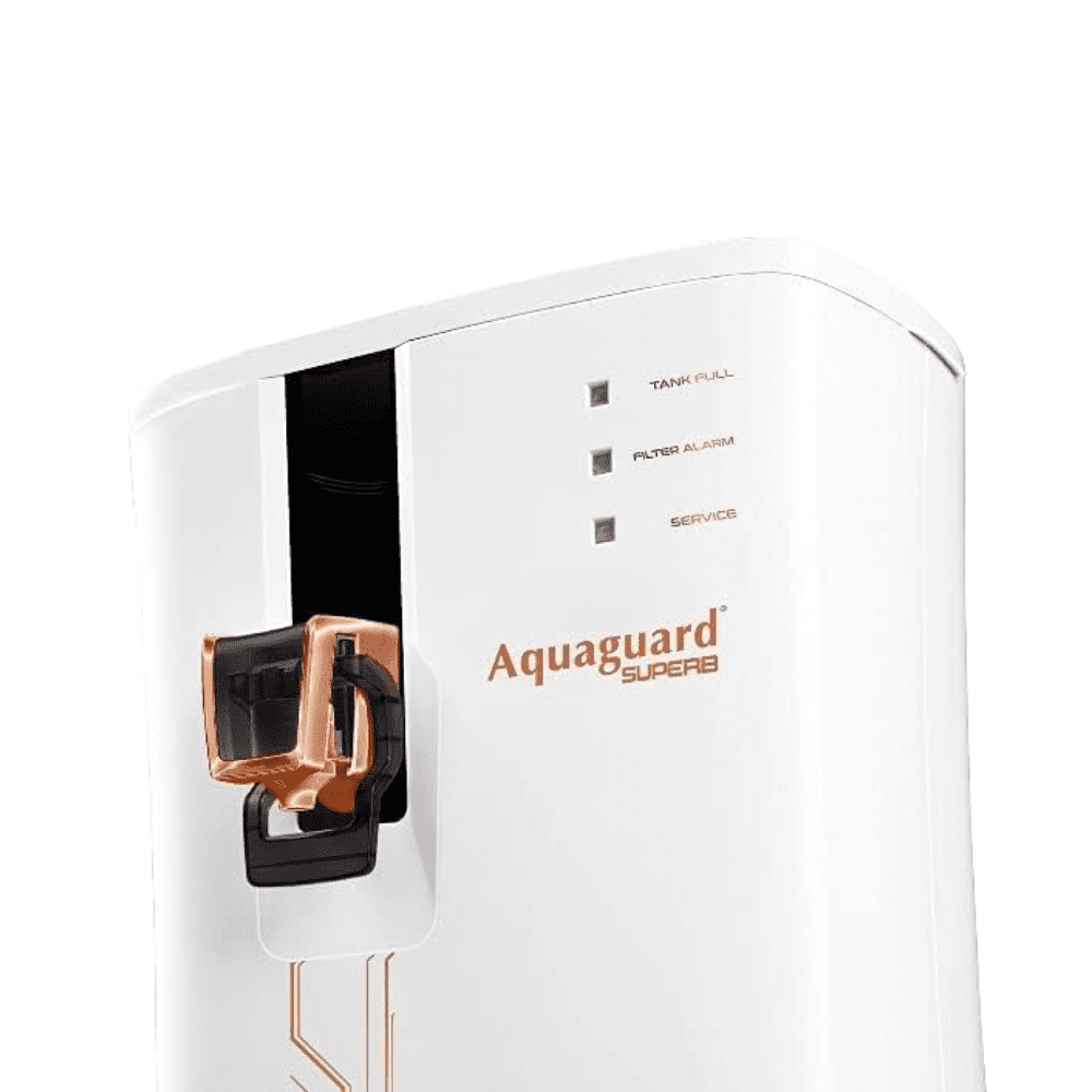 Aquaguard 6 Ltrs Superb RO+UV+MTDS+SS Wall Mountable Water Purifier, White