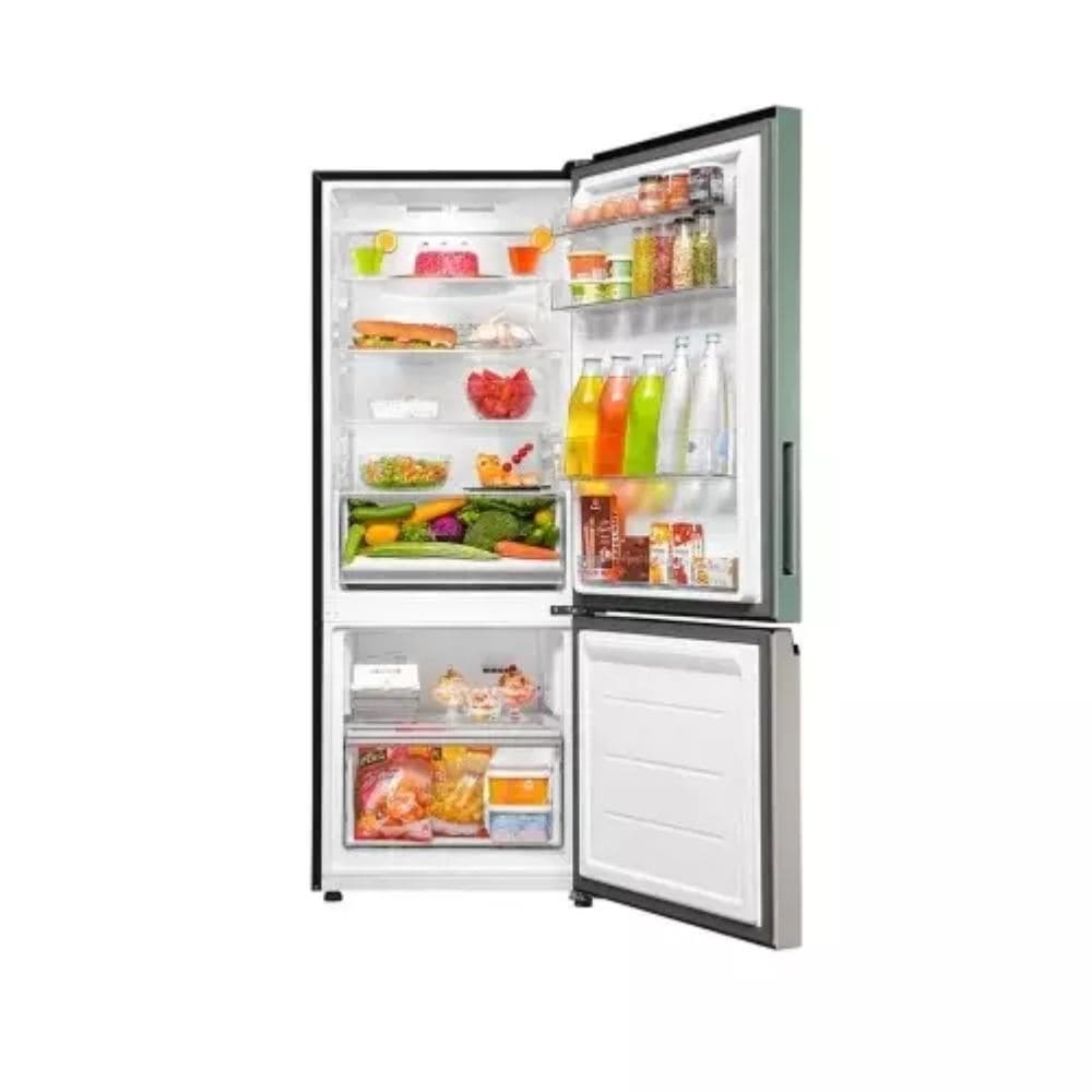 Haier 325L 2 Star Inverter Frost Free Double Door Refrigerator (HRB 3752SGGA P, Sage Green Glass)
