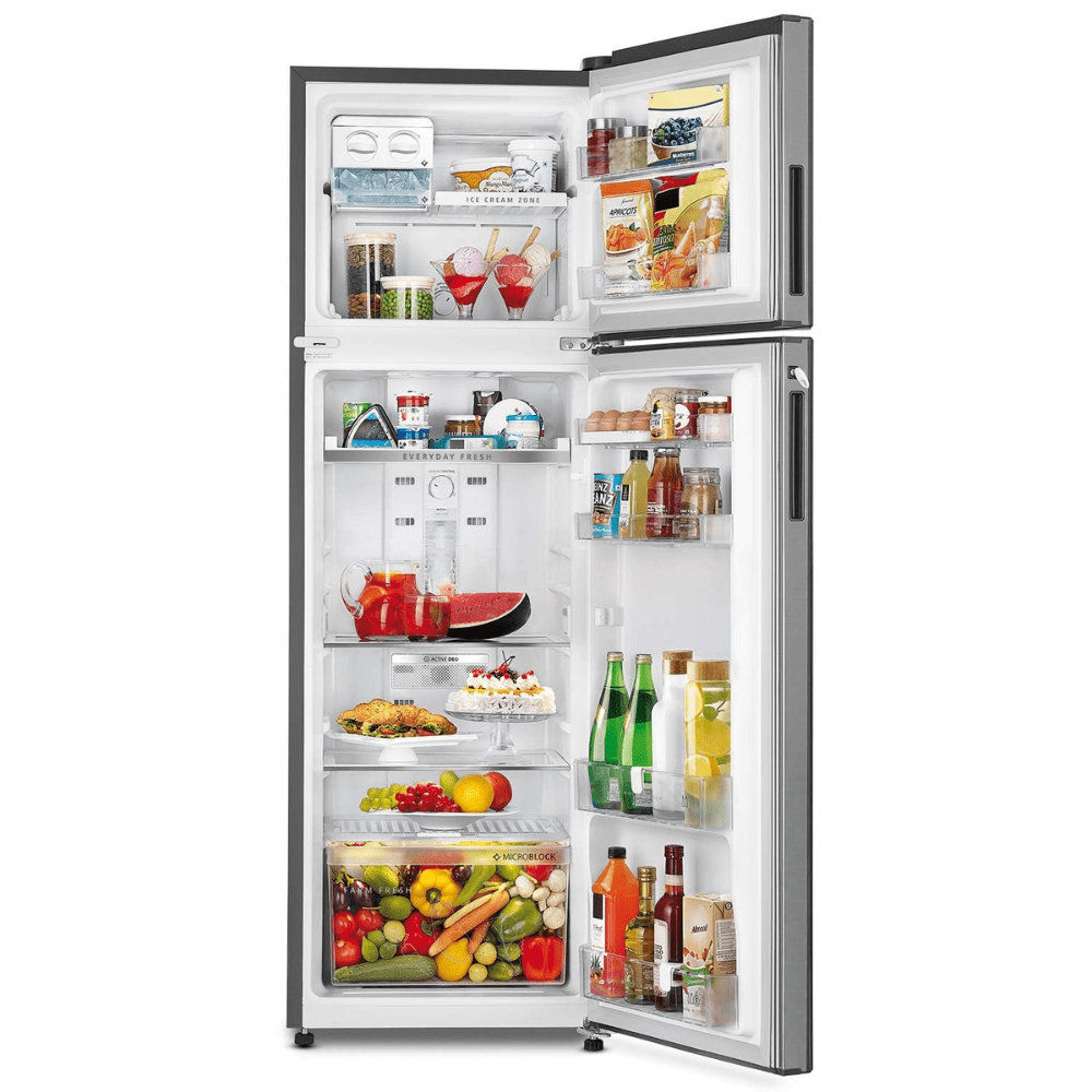 Whirlpool 360 Ltrs 3 Star Inverter Frost Free Double Door Refrigerator (IF INV CNV 375 STEEL ONYX, Black)