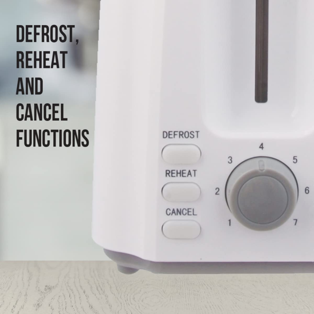 Havells Crisp Plus, 750 Watts 2 Slice Pop-Up Toaster with 7 Heat Setting (White)