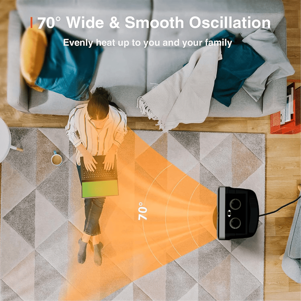 Warmex 2000 Watts PTC Fan Room Heater (PTC99N Black)