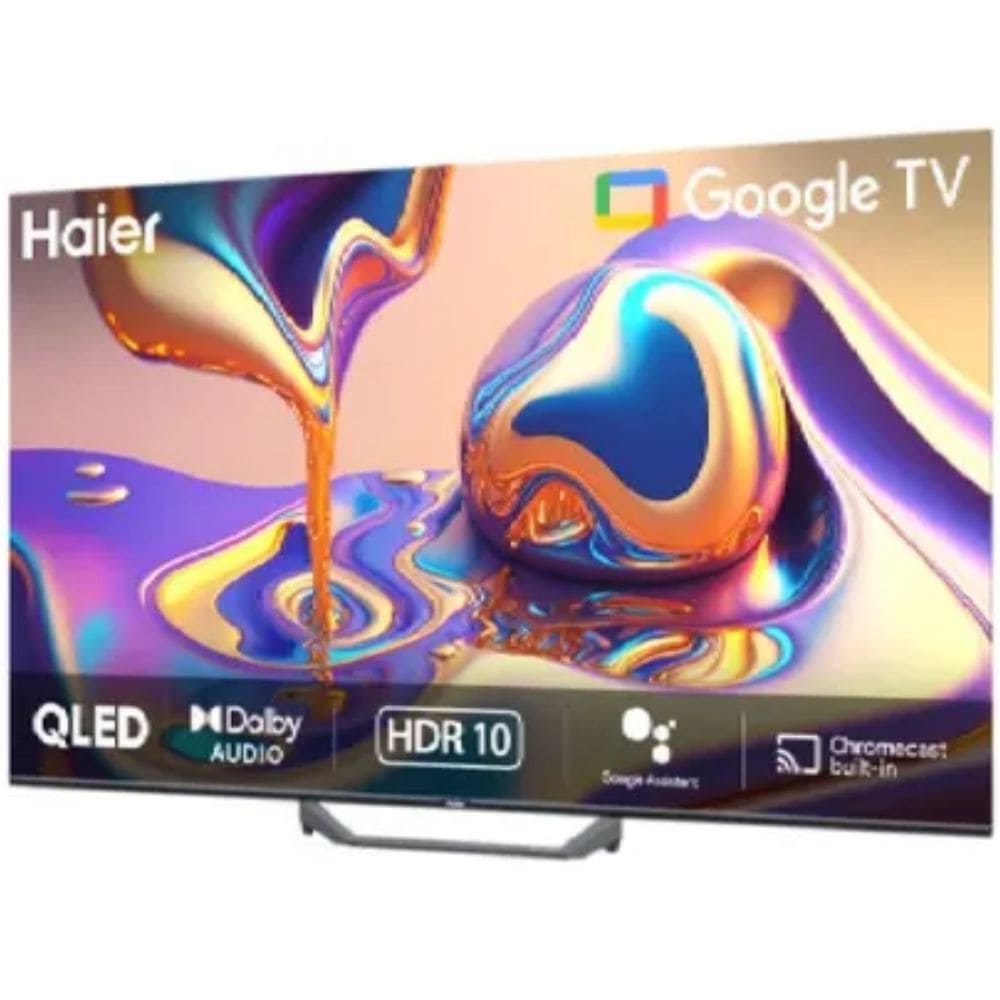 Haier H43S80FUX, 43 Inches 4K Ultra HD QLED TV, Black