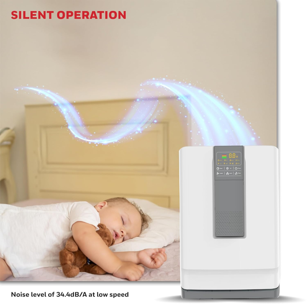 Honeywell Air Touch V4, UV-C LED & Ionizer Air Purifier, H13 HEPA with 5 Stage Filtration