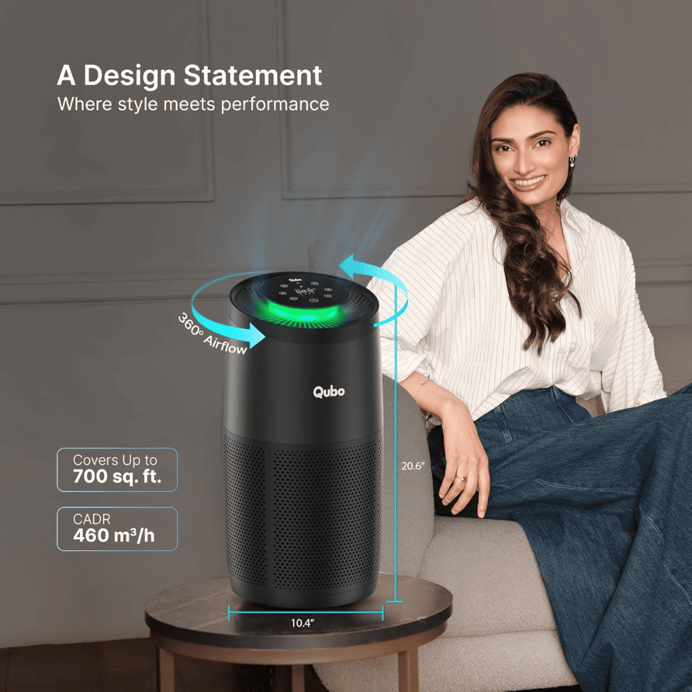Qubo R700 Smart Room Air Purifier with HEPA 13 Filter (Black)