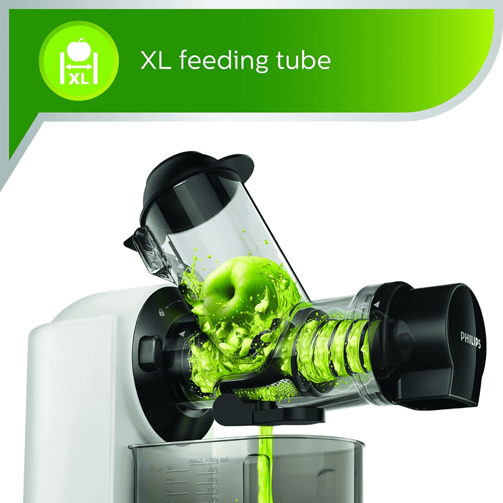 Philips HR1887/81, 150 Watts 1 Jar Masticating Juicer (Black&White)