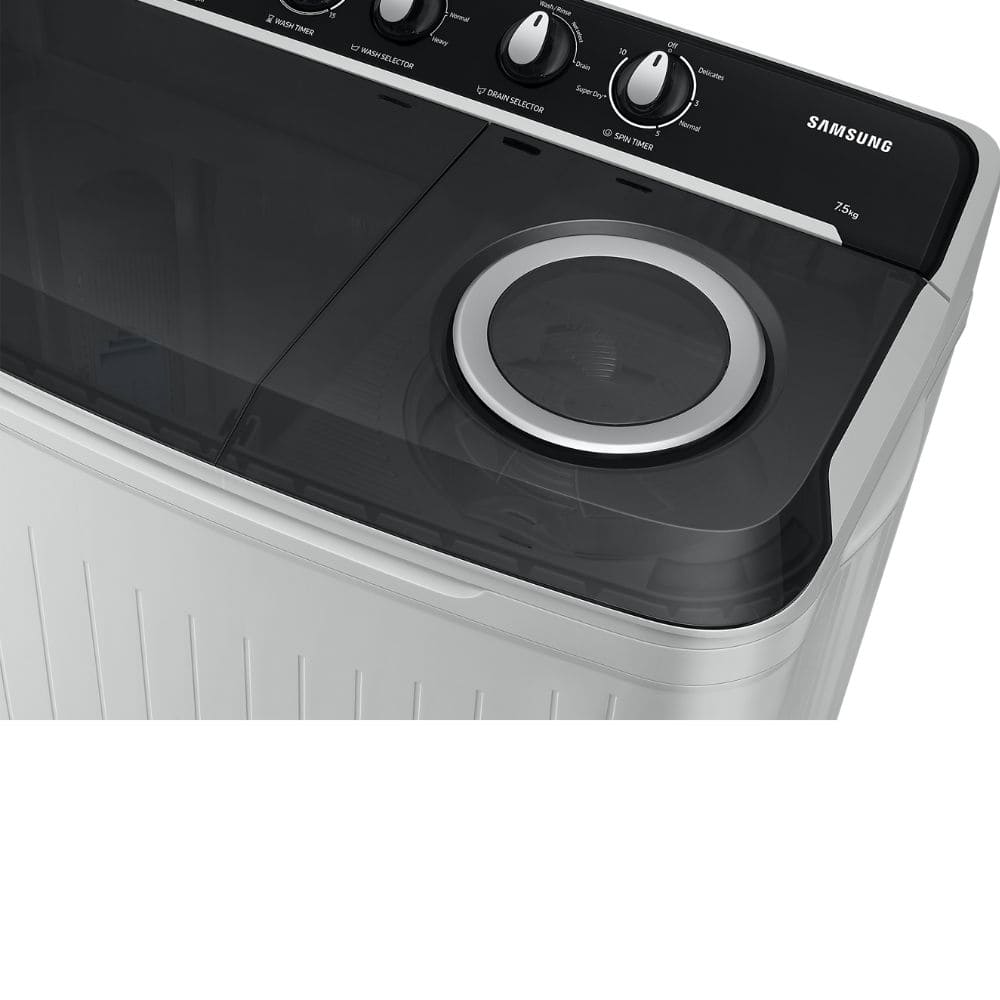 Samsung 9 Kg 5 Star Semi-Automatic Top Load Washing machine (WT90C4260GG,Black & White)
