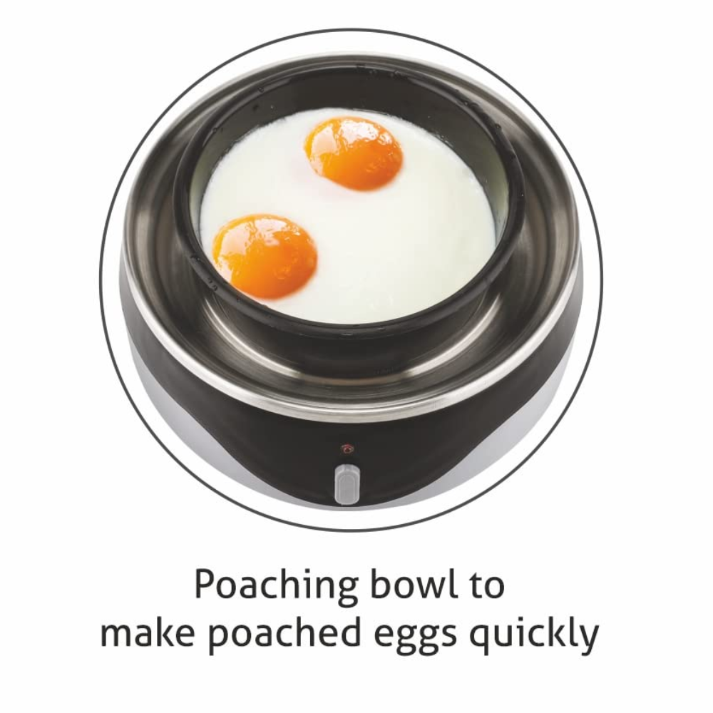 Glen SA3030EB7, 350 Watts Egg Boiler 7 Egg, 1 Poaching Cup, Auto shut Off (Grey)