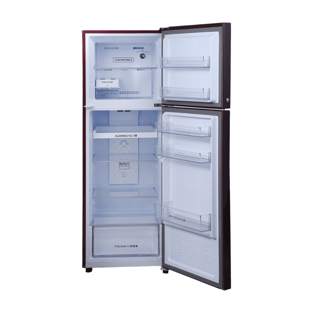 Haier 240 Ltrs 2 Star Inverter Frost Free Double Door Refrigerator (HRF-2902CKO-P, Black)