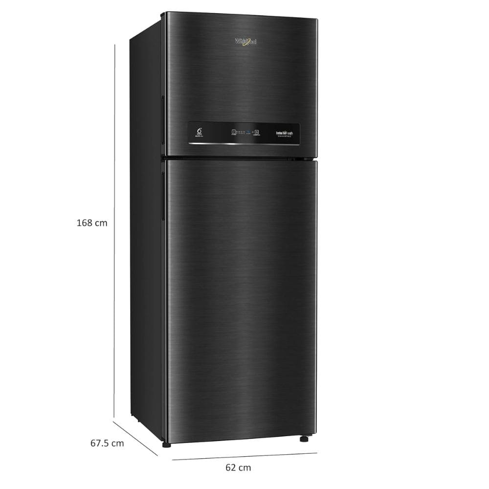 Whirlpool 308 Ltrs 2 Star, Inverter Frost Free, Double Door Refrigerator (IFPRO INV CNV 355 Omega Black(2s)-TL)