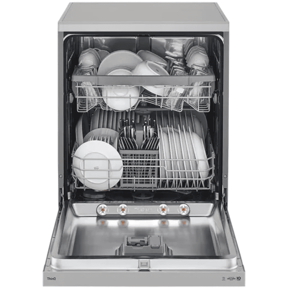 LG 14 Place Settings Free Standing Dishwasher with Inverter Direct Drive ( DFB532FP, Silver)