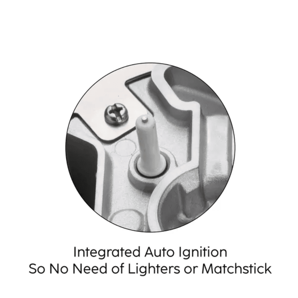 Glen Hob, 1073 SQ HT DB TR, 3 burner 73 cm Auto Electric Ignition Matt Finish Brass Burners 1 Medium +1 Small + 1 High Gas Stove (Black)