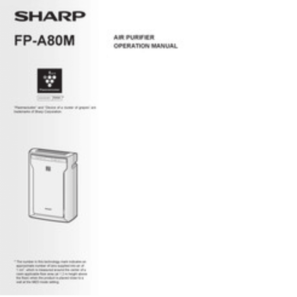 Sharp FP-A80M-N, Multi-Stage Purification Portable Room Air Purifier (HEPA+Carbon+Pre-filter)
