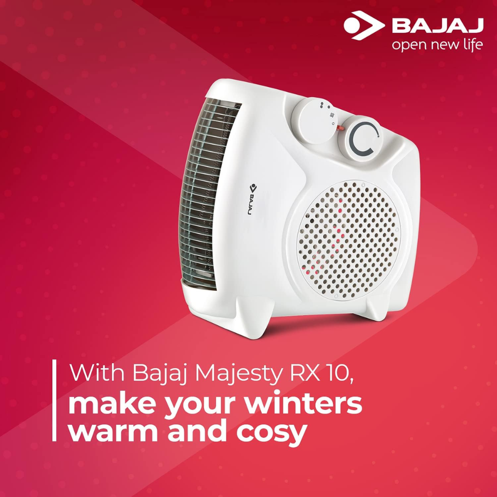Bajaj Majesty RX10, 2000 Watts Heat Convector Room Heater, White