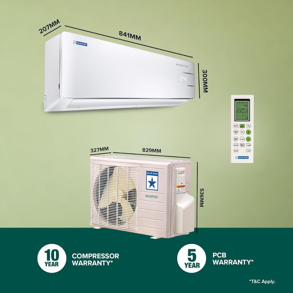 Blue Star 1.5 ton 3 Star Inverter Split Air Conditioner (IC318DKU)