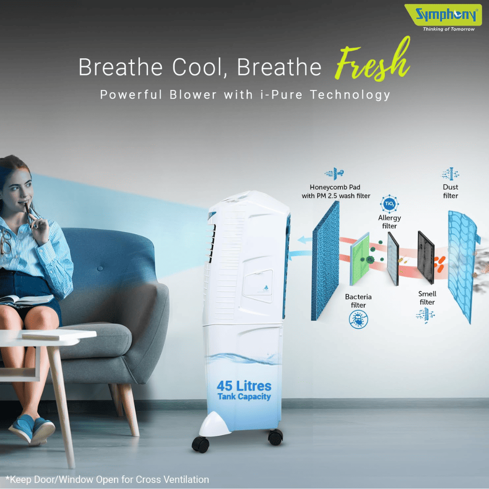 Symphony HI COOL45 I, 45 Ltrs Desert Room Air Cooler