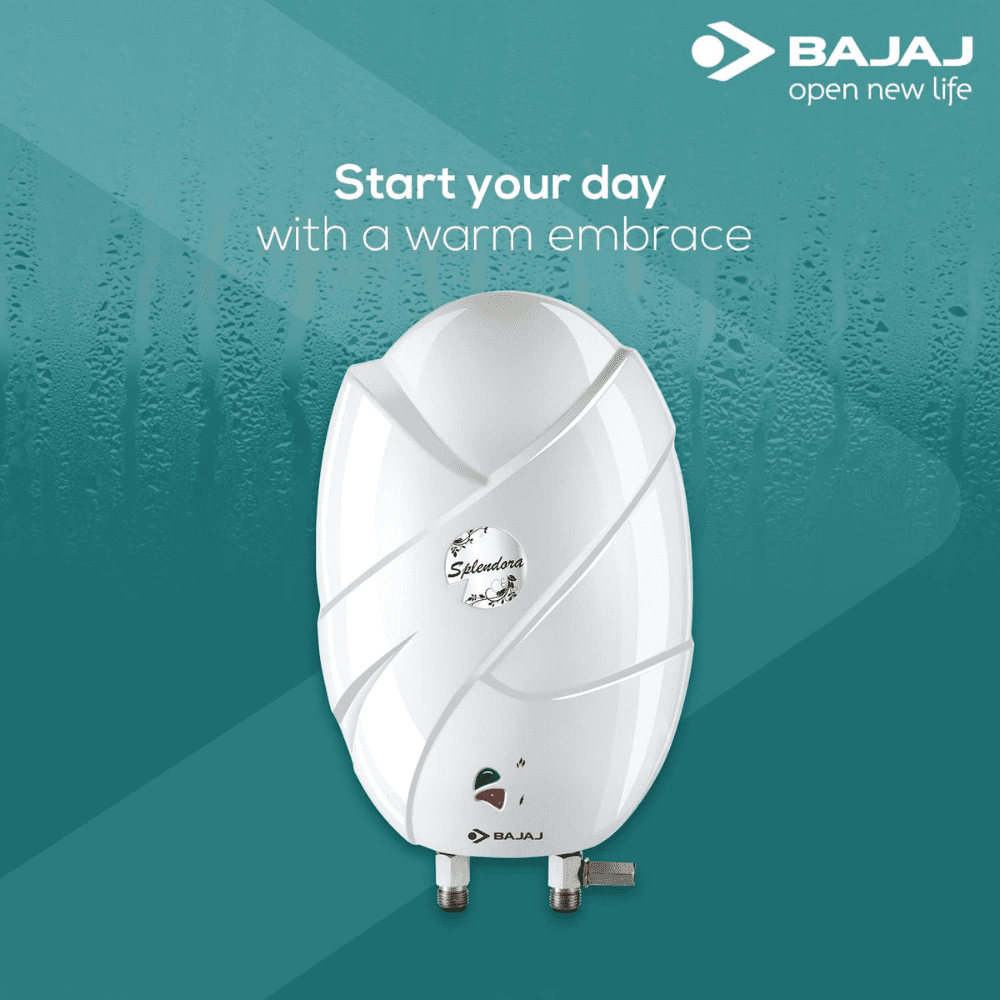 Bajaj 3 Ltrs Instant Water Heater Water Heater Geyser (Flora3L IWH 3KW, White)