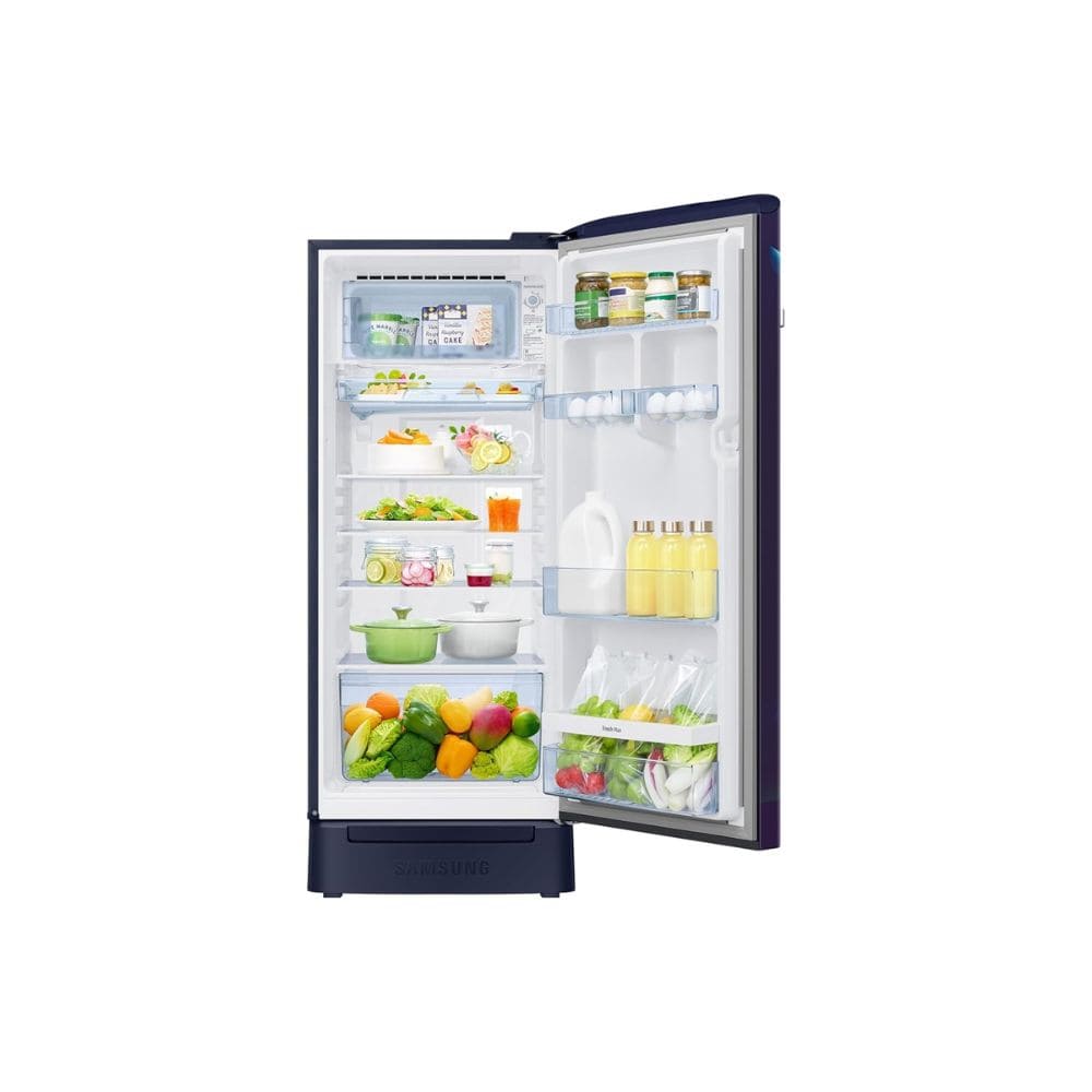 Samsung 215 Ltrs, 5 Star Digital Inverter, Direct Cool Single Door Refrigerator (RR23H2H35UZ/HLMidnight Blossom Blue)