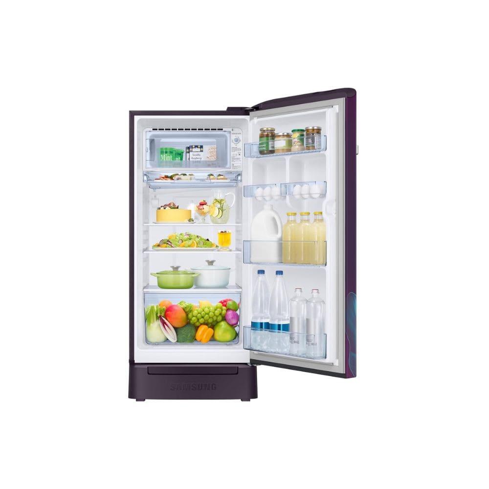 Samsung 189 Ltrs, 5 Star Digital Inverter, Direct Cool Single Door Refrigerator (RR21H2H259R, Paradise Bloom Red)