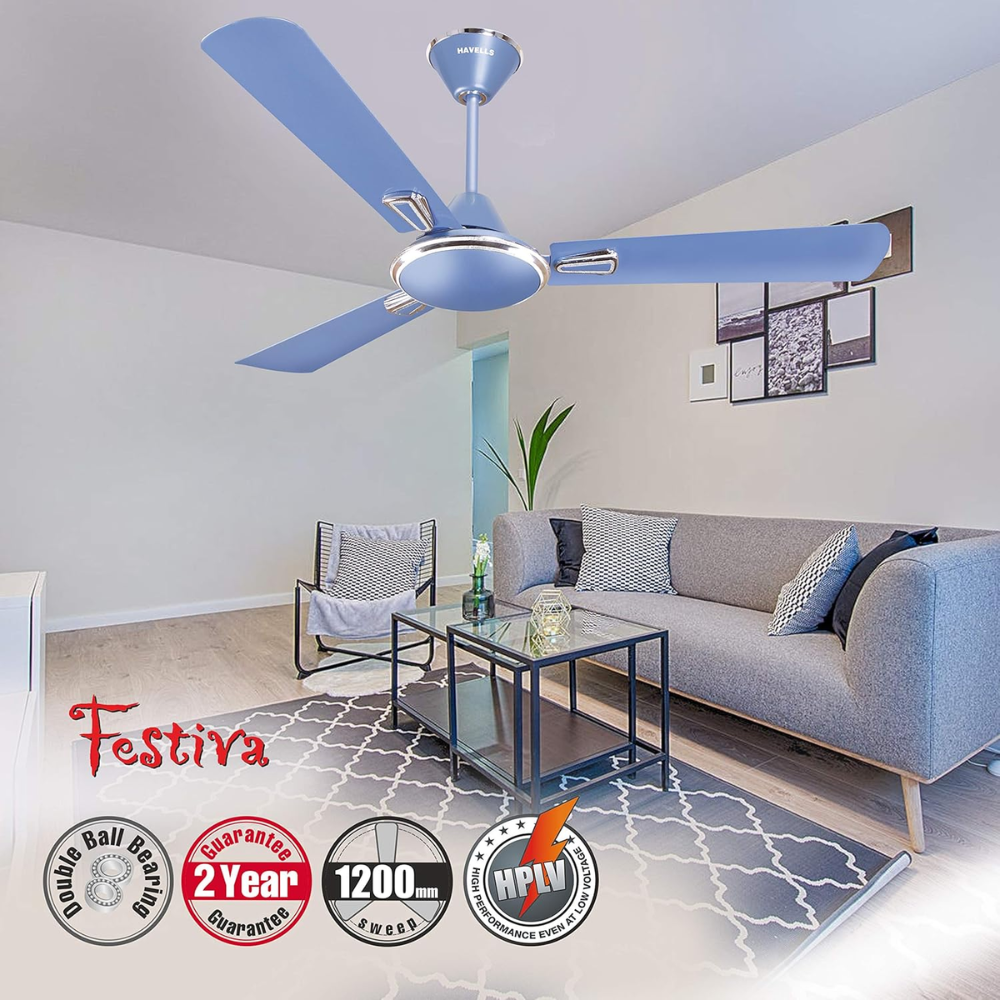 Havells FESTIVA , 1200mm 3 Blade 5 Star Rated BLDC Ceiling Fan