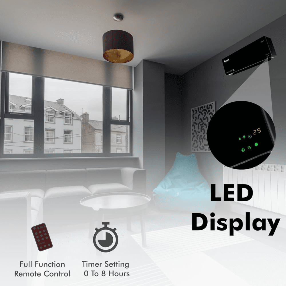 Warmex 1500 Watts Radiant Floor Mount Room Heater (Superb WM, Black)