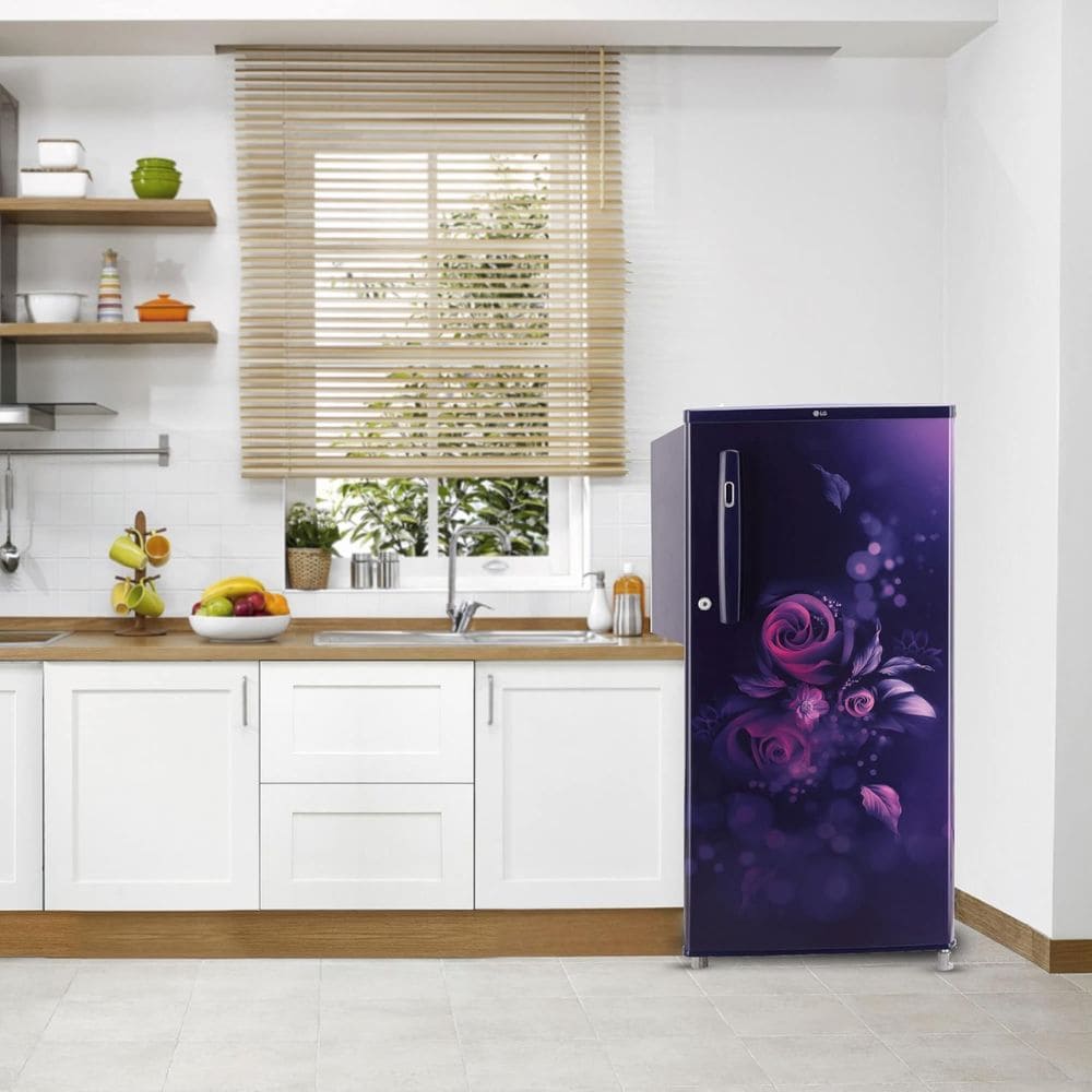 LG 190 Ltrs 3 Star Inverter Direct Cool Single Door Refrigerator (GL-B199OBEC, Blue Euphoria)