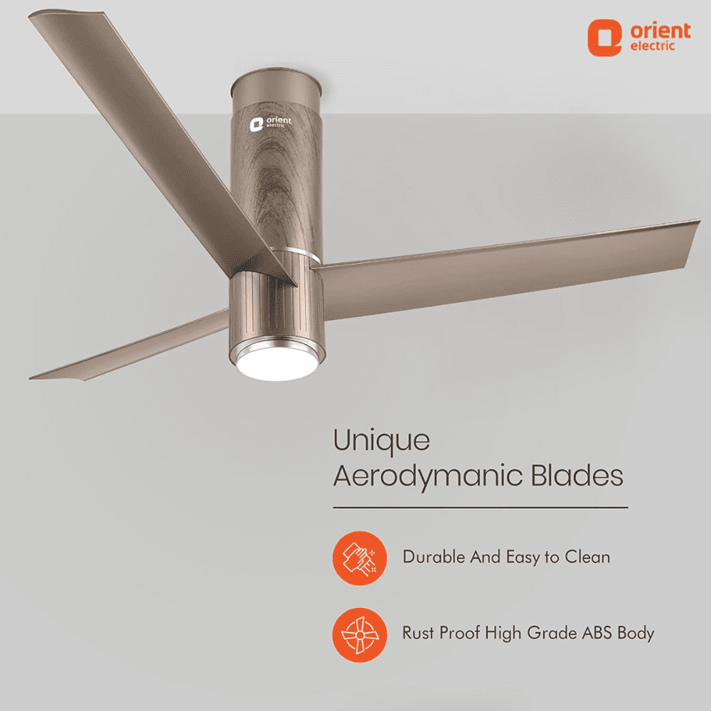 Orient AEROSLIM, 1200mm 3 Blade Decorative Metallic Ceiling Fan