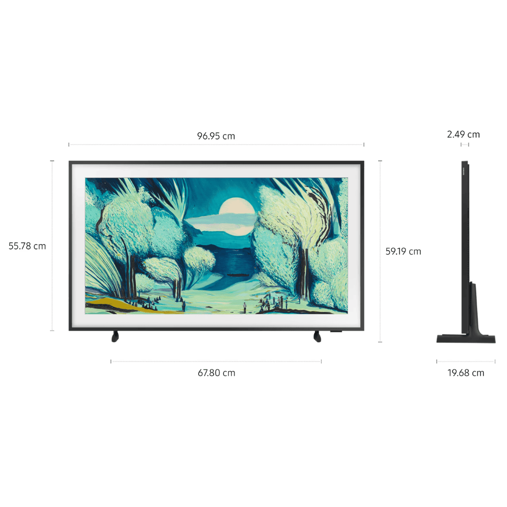 Samsung 43LS03F, 43 Inches The Frame 4K Ultra HD QLED TV, Black