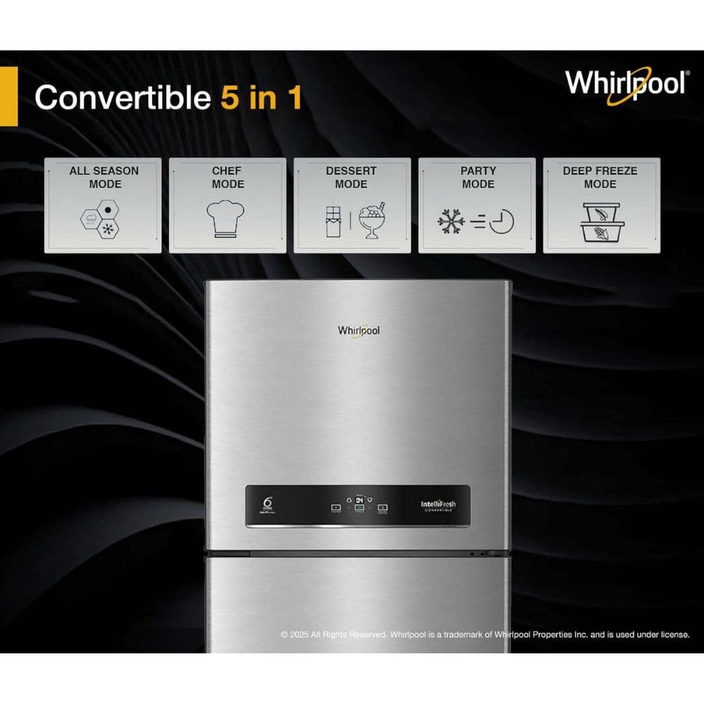 Whirlpool 467 Ltrs, 2 star IntelliFresh Convertible Inverter Frost Free Double Door Refrigerator (IF INV CNV 515 ALPHA STEEL Z)