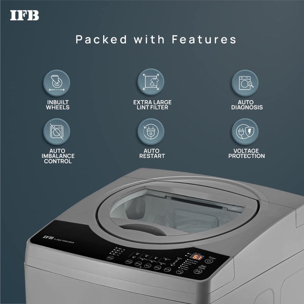 IFB 7 Kg 5 star Fully-Automatic Top Load Washing Machine Appliance (TL-RGS 7.0KG AQUA)