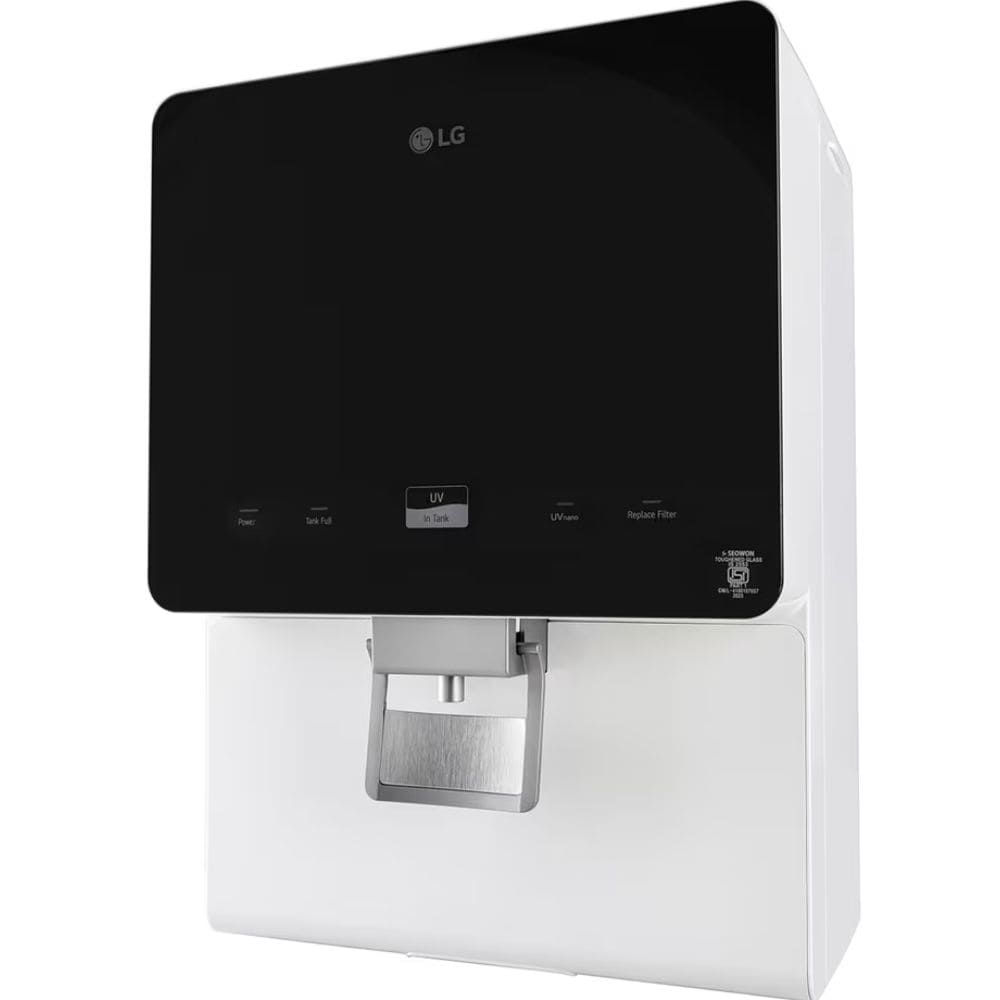 LG WW176GPBW, 8 Litres RO+ Multi Stage RO Filtration Water Purifier, White Glass Finish