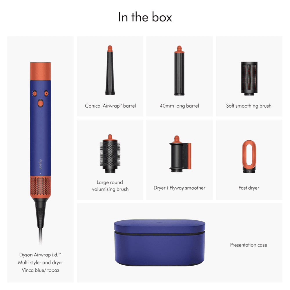 Dyson 533818-01, Airwrap Multi-Styler Complete Travel Pouch with Bluetooth (Vinca Blue & Topaz)