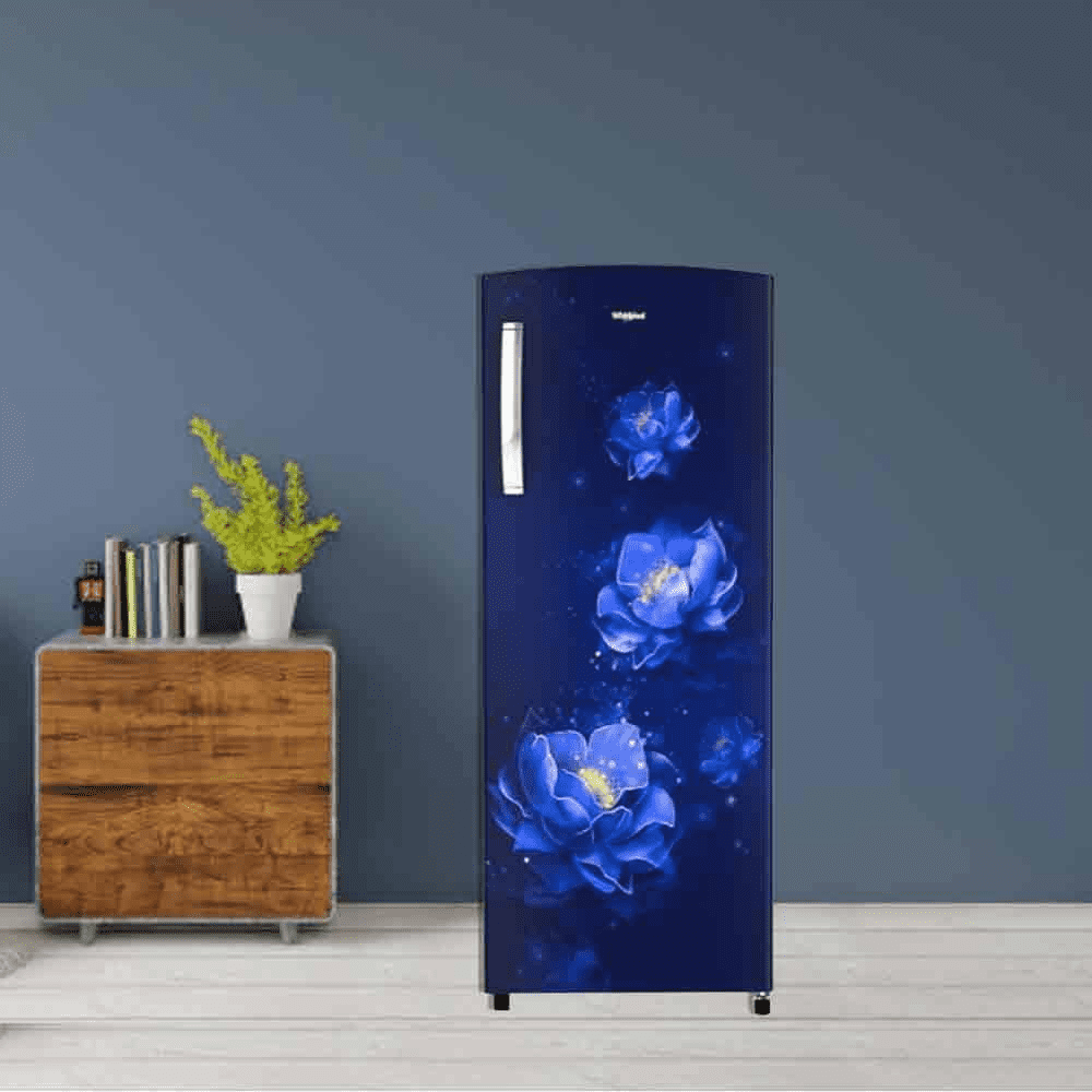 Whirlpool 280 Ltrs 3 Star Inverter Direct Cool Single Door Refrigerator (305 IMPRO PLUS PRM 3S SAPPHIRE FLUME-Z Abyss, Blue)
