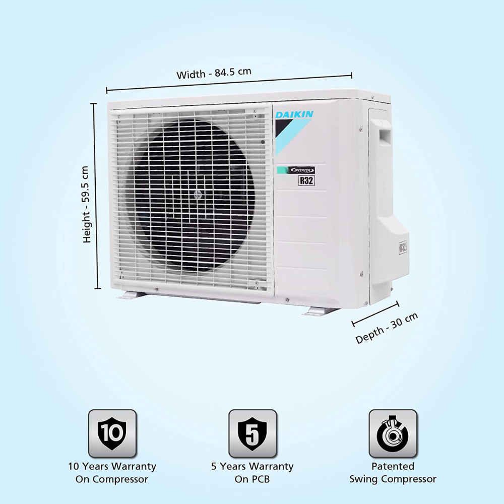 Daikin 1.0 ton 5 Star Inverter Split Air Conditioner (FTKF35U)
