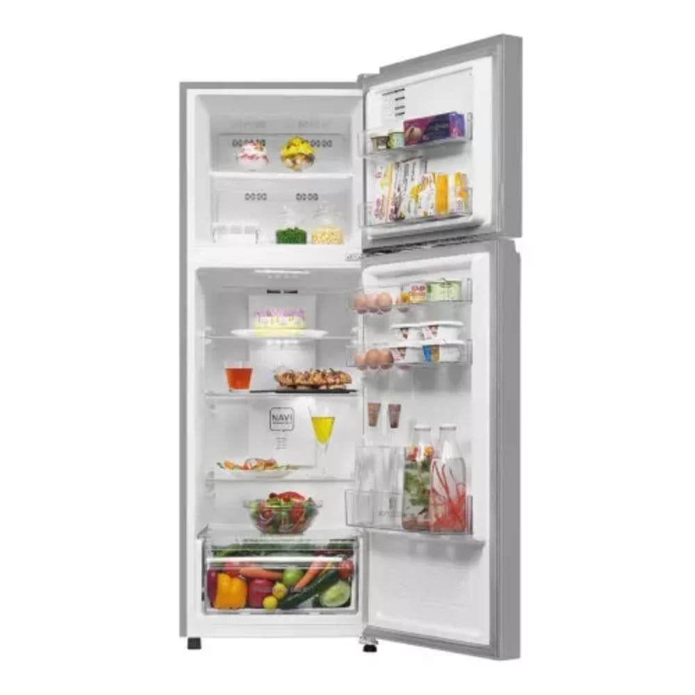 Haier 240 Ltrs, 2 Star Frost Free Double Door Refrigerator (HRF 2902IEMSA P,Moon Silver)