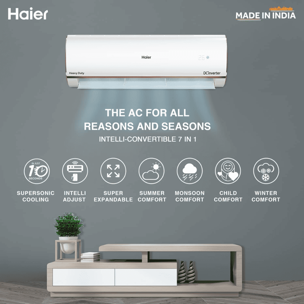 Haier 1.5 Ton 3 Star Inverter Split Air Conditioner (HU18K-PYSG3BN(HU18-3BN)