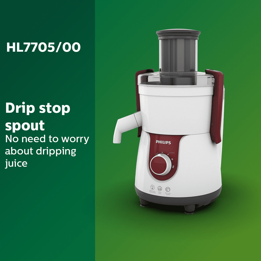 Philips 700 Watt Viva Juicer Mixer Grinder (HL7705/00, Pistil Red)