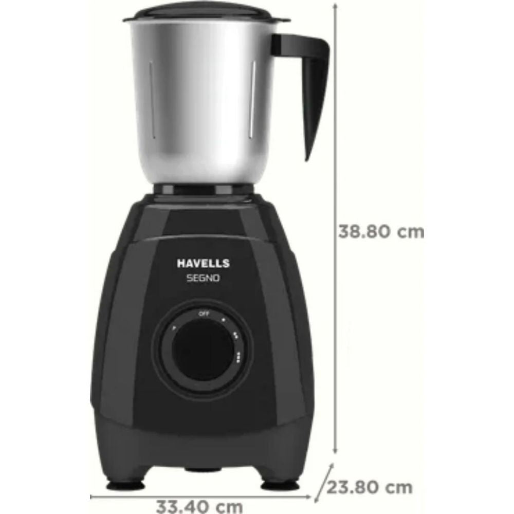 Havells MG SEGNO+, 500 Watt 3 Jars Mixer Grinder (Black)