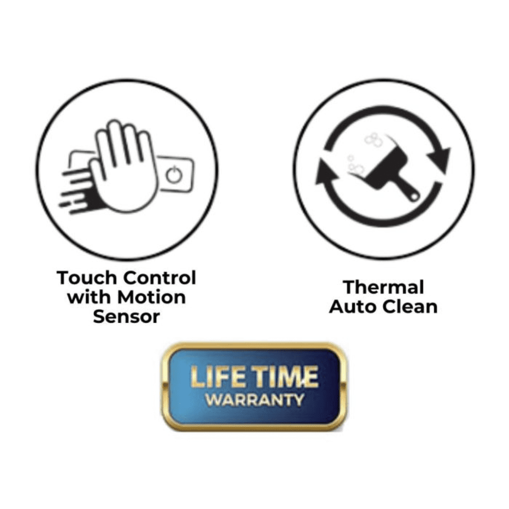 Hindware  LEXIA Plus, 60 cm 1550 m3/hr Heat Auto Clean Wall Mounted Filterless Kitchen Chimney (Black)