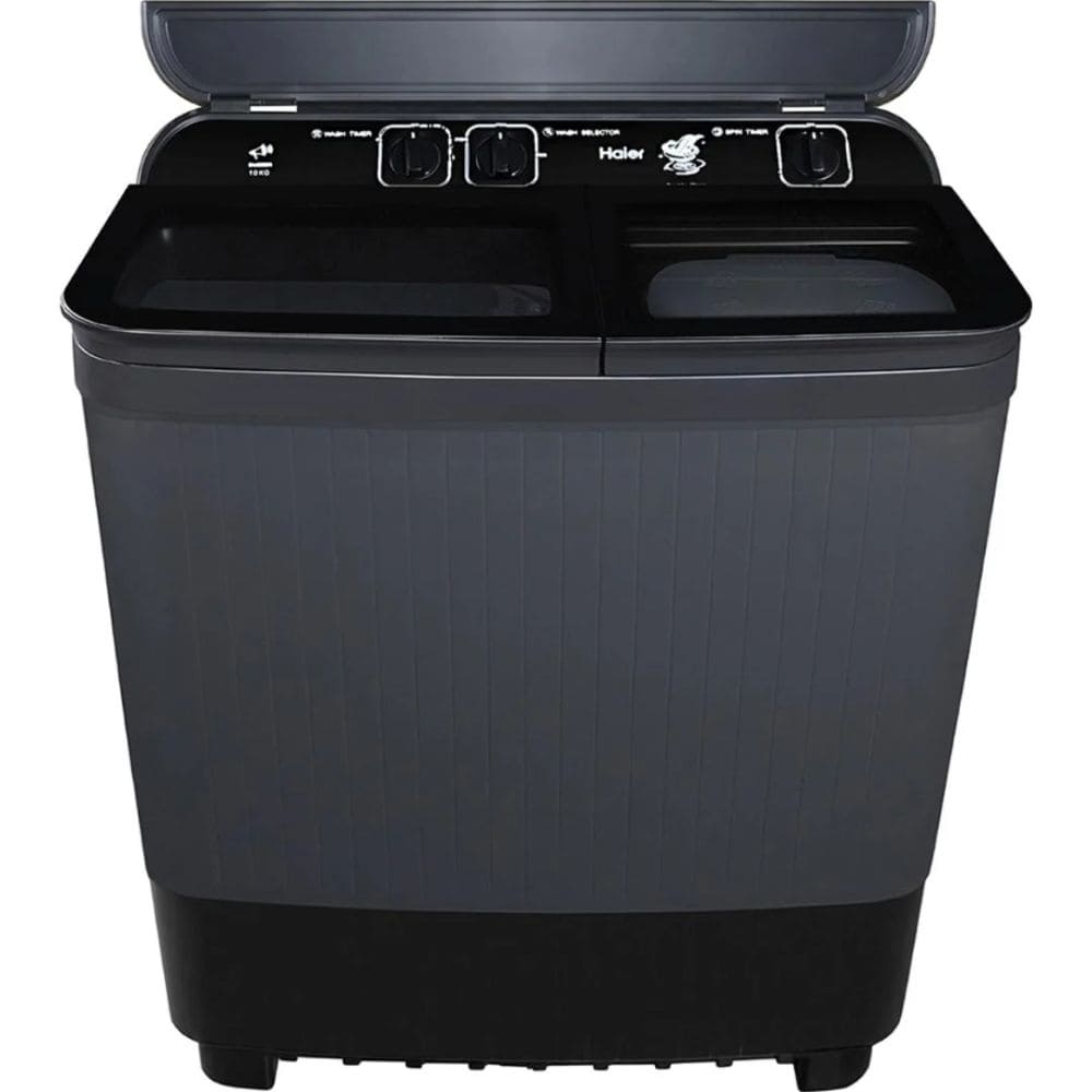 Haier 8.5 Kg 5 Star Semi-Automatic Top Load Washing machine (HTW85-186BBK,Black)