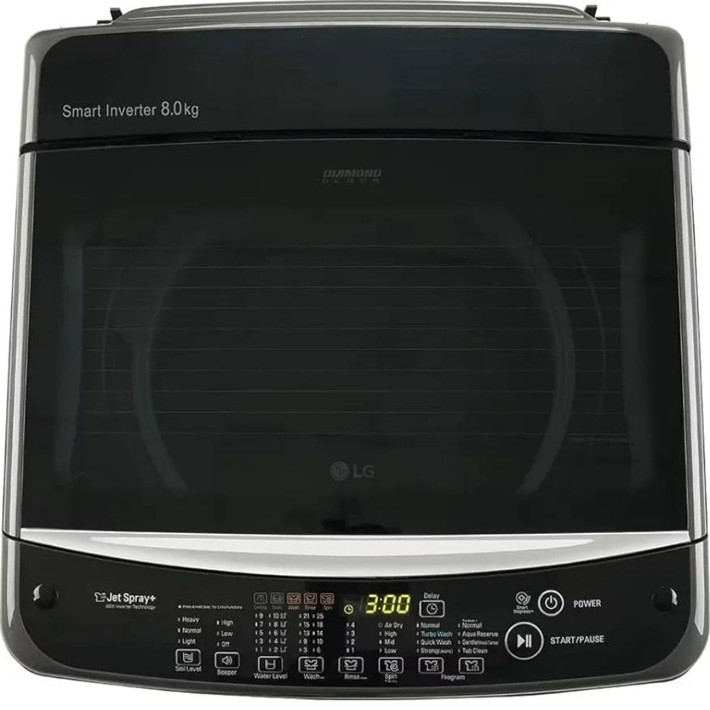 LG 8 Kg 5 Star Fully-Automatic Top Load Washing Machine (T80SNMB1Z, Middle Black)