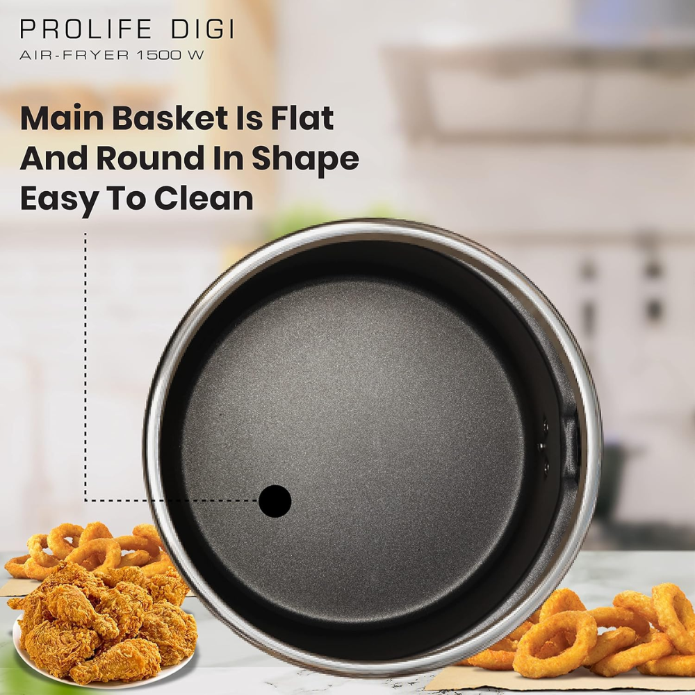 Havells Prolife Digi, 1230 Watts 4 Litres Digital Touch Panel Air Fryer, Black
