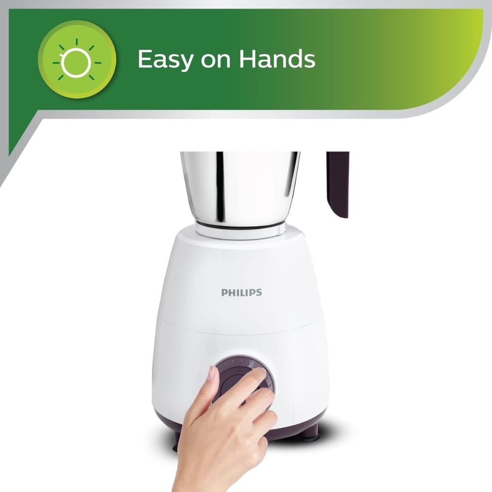 Philips MG HL7505, 500 Watt 3 Jars Mixer Grinder (Black & White)